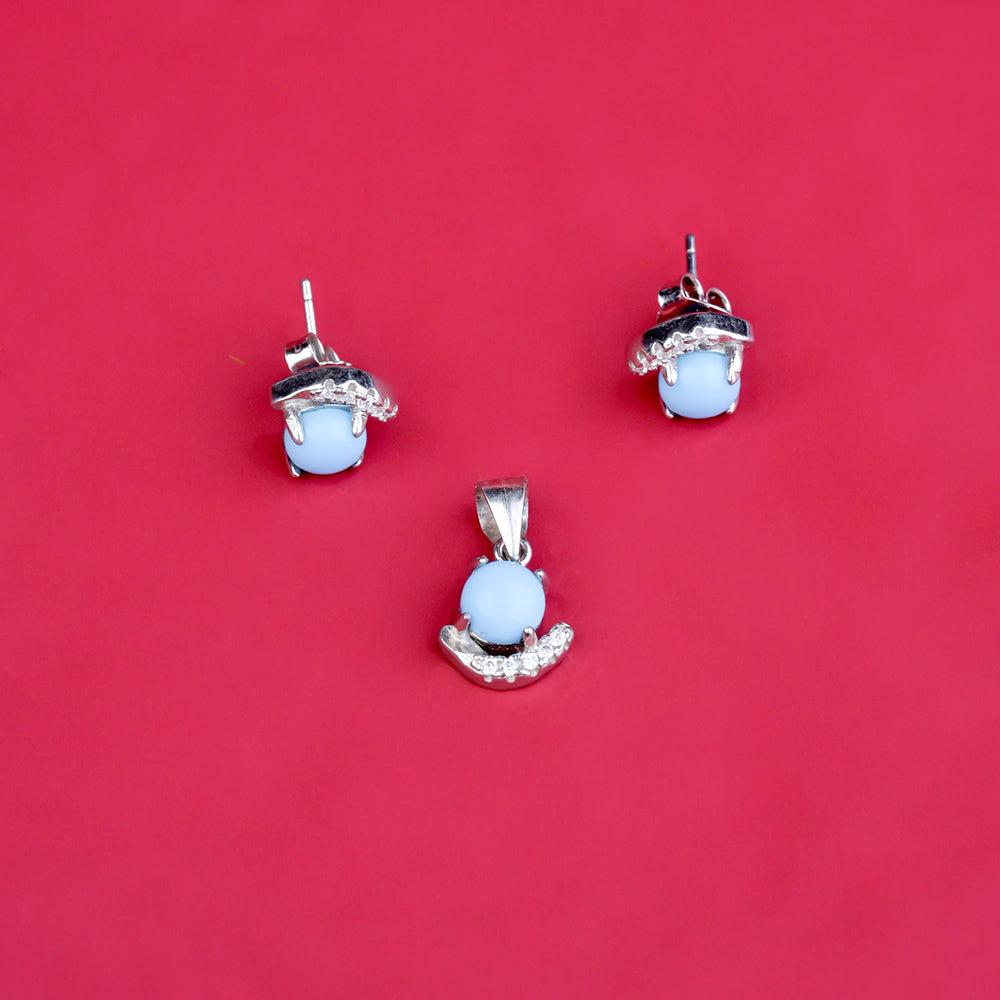 Single Blue Stone  Pendle Buty